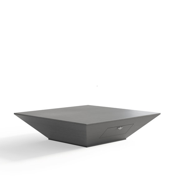 Latitude Run® Jecoa Modern Square Drum Coffee Table, Minimalist Wood